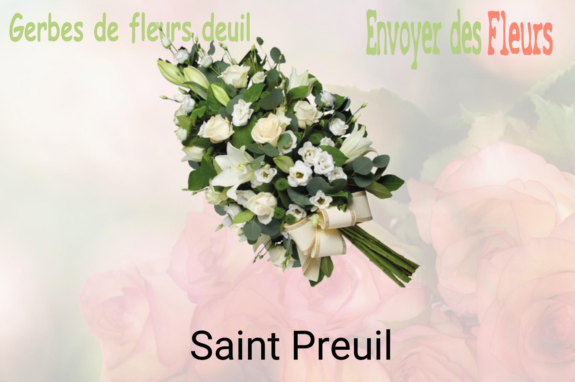 Gerbe de fleurs de deuil livrée à Saint-Preuil